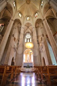 Barcelona, Spain - 21 February 2014: Altar of Basilica de Tibidabo