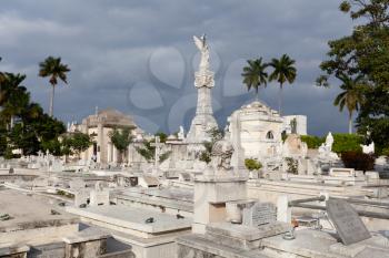 Havana, Cuba: 7 February 2015: Colon Cemetery general view