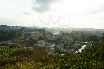 Santa Clara, Cuba - 4 February 2015: Panoramic view of residential area in Santa Clara