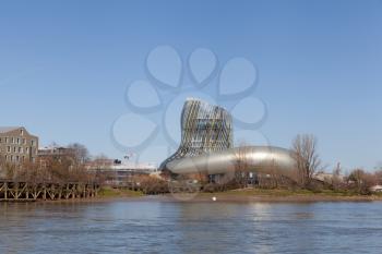 Bordeaux, France: 22 February 2020: Cite du Vin (city of wine) museum