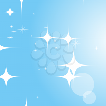 Colorful abstract background with circles and stars. Bright design. Simple flat vector illustration.