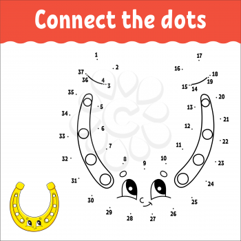 Dot to dot game. St. Patrick's day. Draw a line. For kids. Activity worksheet. Coloring book. With answer. Cartoon character. Vector illustration.
