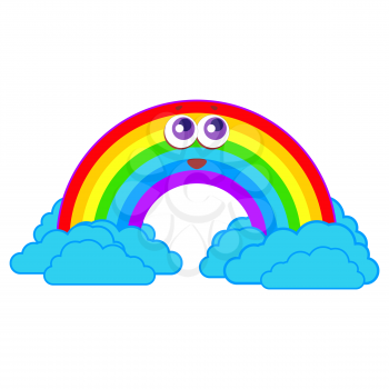 the rainbow smiles in the clouds