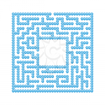 Abstract maze. Game for kids. Puzzle for children. Cartoon style. Labyrinth conundrum. Color vector illustration. The development of logical and spatial thinking