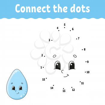 Dot to dot. Draw a line. Handwriting practice. Learning numbers for kids. Education developing worksheet. Activity page. Game for toddler and preschoolers. Isolated vector illustration. Cartoon style