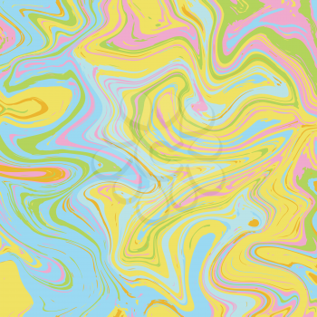 Abstract square multicolored marble texture for design. The effect of marbling. Modern drawing. Can be used for wallpapers, background, packing, poster, invitation. Vector illustration.