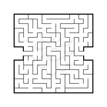 Abstract square maze. Game for kids. Puzzle for children. Find the right path. Labyrinth conundrum. Flat vector illustration isolated on white background