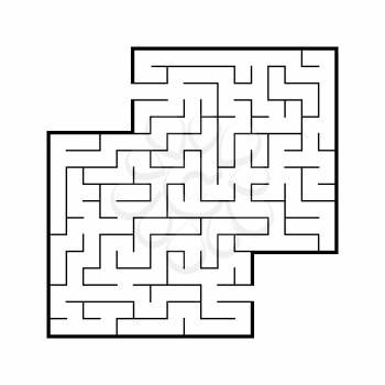 Abstract square maze. Game for kids. Puzzle for children. Labyrinth conundrum. Flat vector illustration isolated on white background. With place for your image