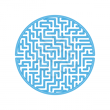 Color round maze. Game for kids and adults. Puzzle for children. Labyrinth conundrum. Flat vector illustration isolated on white background