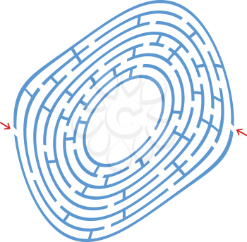Abstract labyrinth. An interesting and useful game for children. Simple flat vector illustration isolated on white background