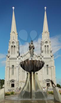 Ste Anne de Beaupre Basilica in Quebec city, Canada credited by the Catholic Church with many miracles of curing the sick and disabled and received each year mord than half-million pilgrims.