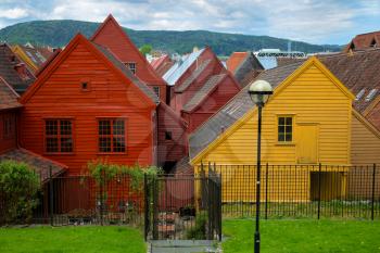 Bryggen is a historic harbour district in Bergen, one of North Europes oldest port cities on the west coast of Norway