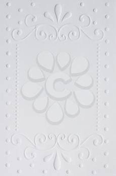 White embossed paper for invitation, weddings and love letter