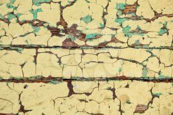 Old grunge planks with cracked paint