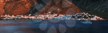 Sunset on the village of Kamares in Sifnos, Greece