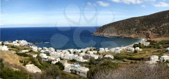 Beautiful view of Apollonia village on Naxos island in Greece