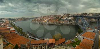 View of city of Porto and Douro river in Portugal 